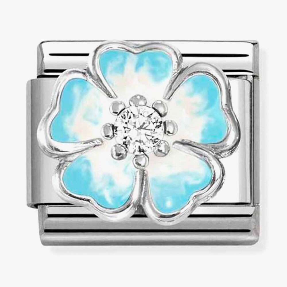 Classic Blue Flower Fade Charm