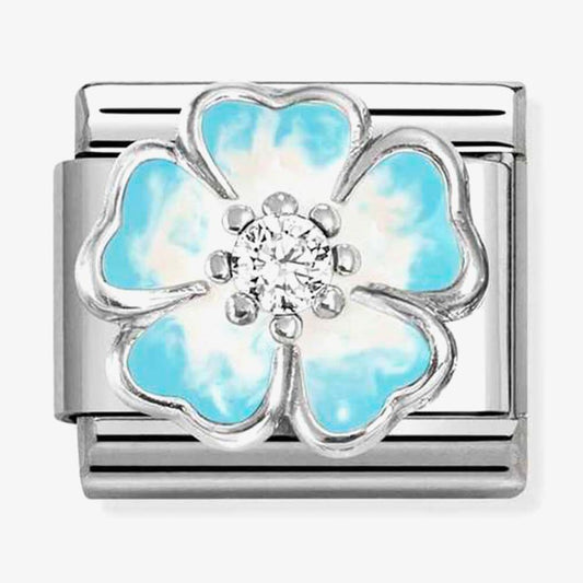 Classic Blue Flower Fade Charm