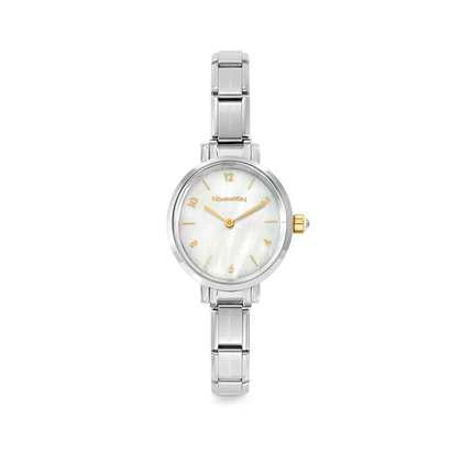 Paris Oval Two Tone Mother Of Pearl Watch