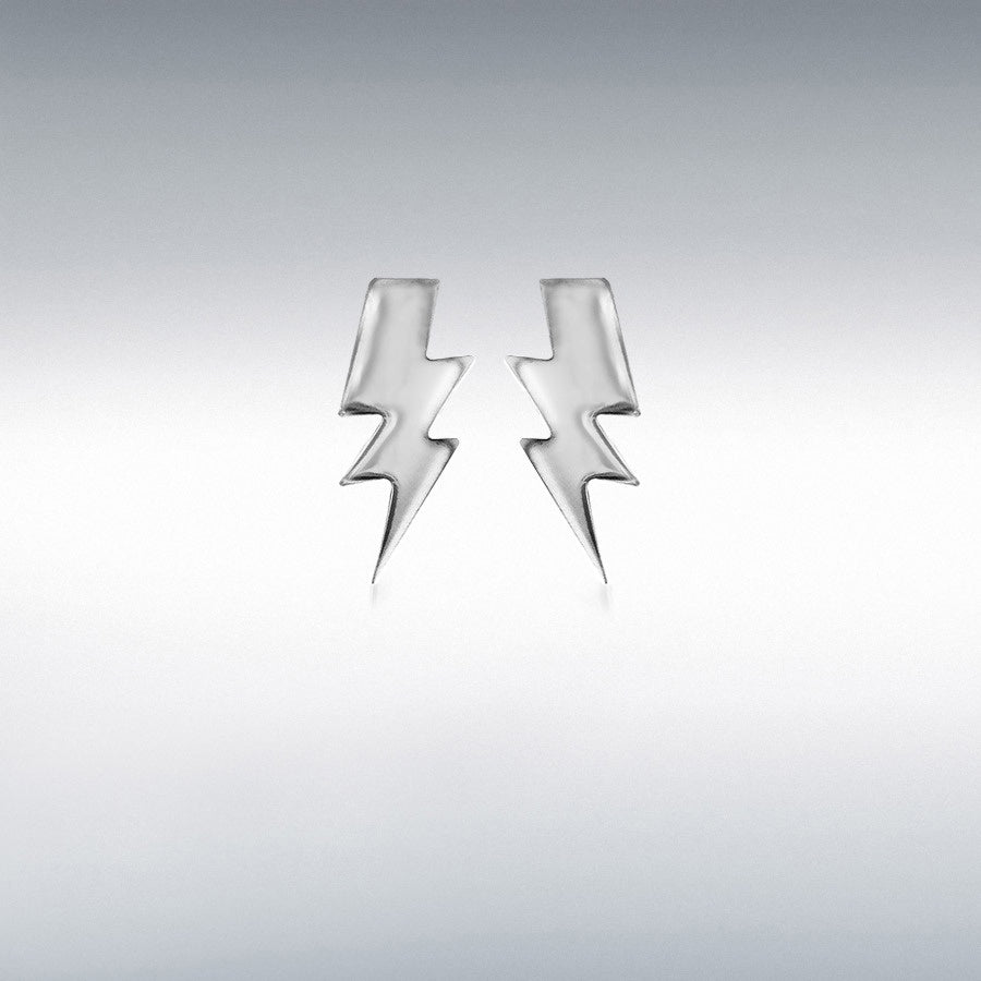 STERLING SILVER 4MM X 10MM LIGHTNING BOLT STUD EARRINGS