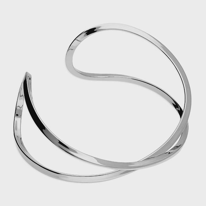 Infinity hollow cuff bangle