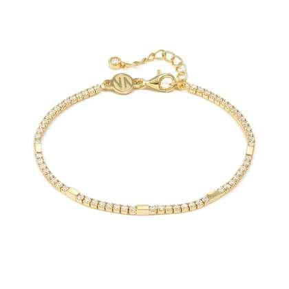 PETIT SPARKLE gold bracelet in 925 sterling silver TENNIS and cubic zirconia