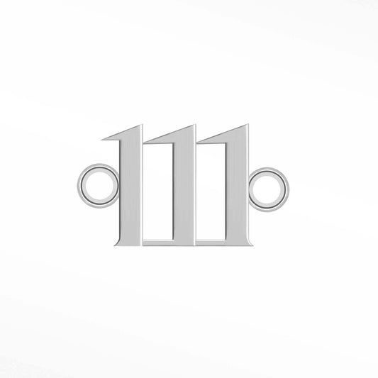 Angel Numbers, Connector, 111, Sterling Silver.
