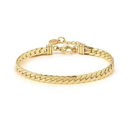 ECCLETTICA Gold Tone Snake Chain bracelet in steel