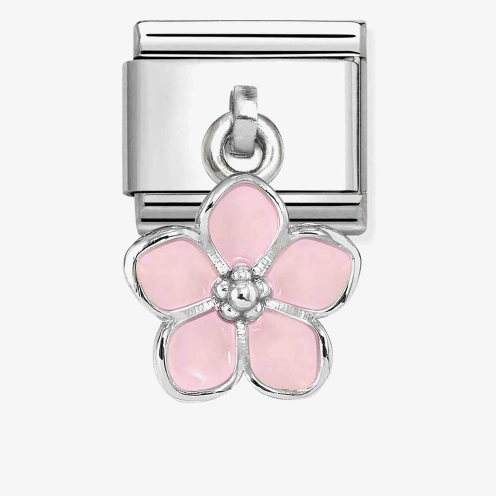 Nomination Pink Flower Dangle Link