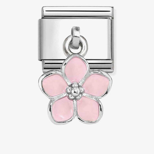 Nomination Pink Flower Dangle Link