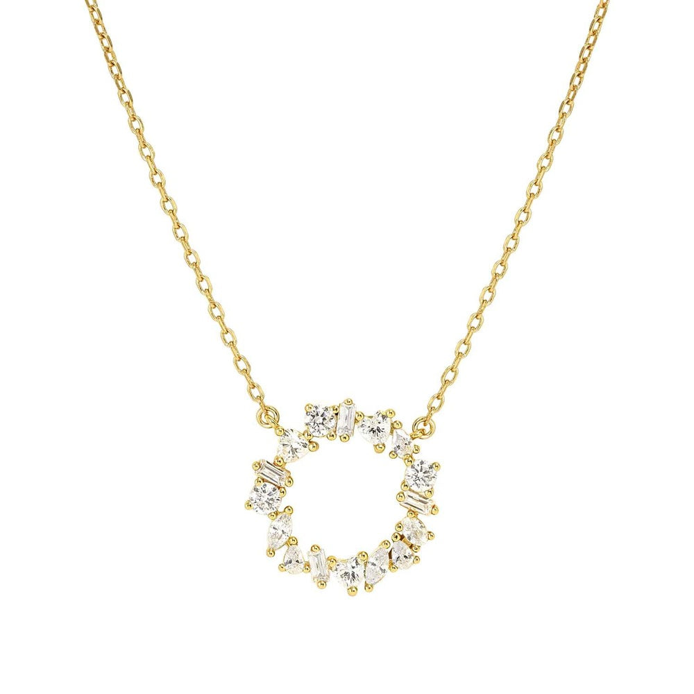 Nomination Colour Wave Gold-Plated Mini Circular Pendant Necklace