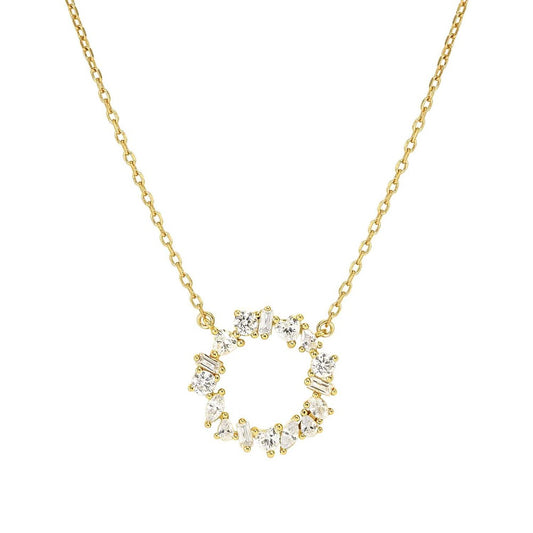 Nomination Colour Wave Gold-Plated Mini Circular Pendant Necklace