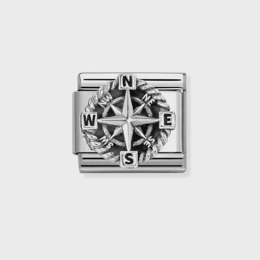 Nomination Silvershine Compass Link