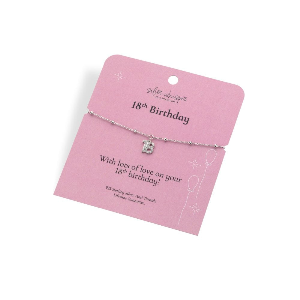 Silver Whisper 18th Birthday Bracelet