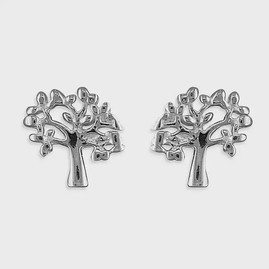 Silver Small Tree-of-Life studs
