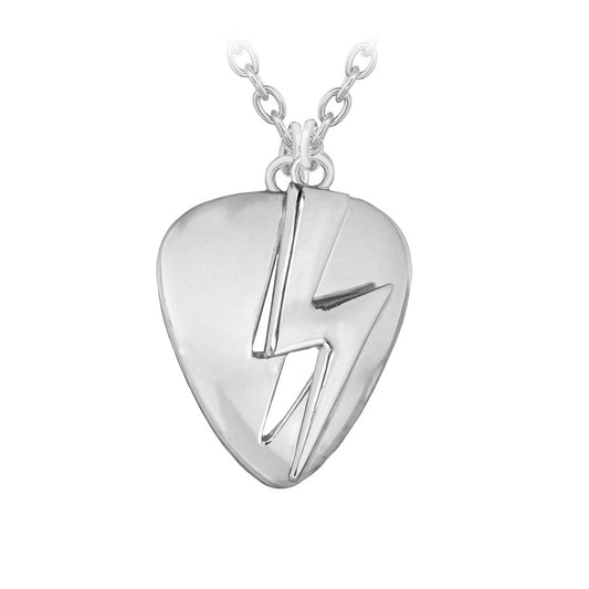 IBIZA ROCKS CUTOUT LIGHTNING BOLT PLECTRUM PENDANT ADJUSTABLE NECKLACE