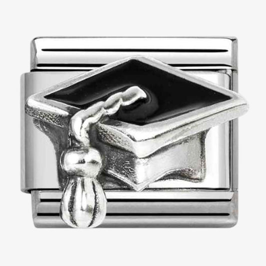Classic Silver Graduation Hat Charm