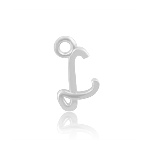 Initial Alphabet Charm, L, 925 Sterling Silver.