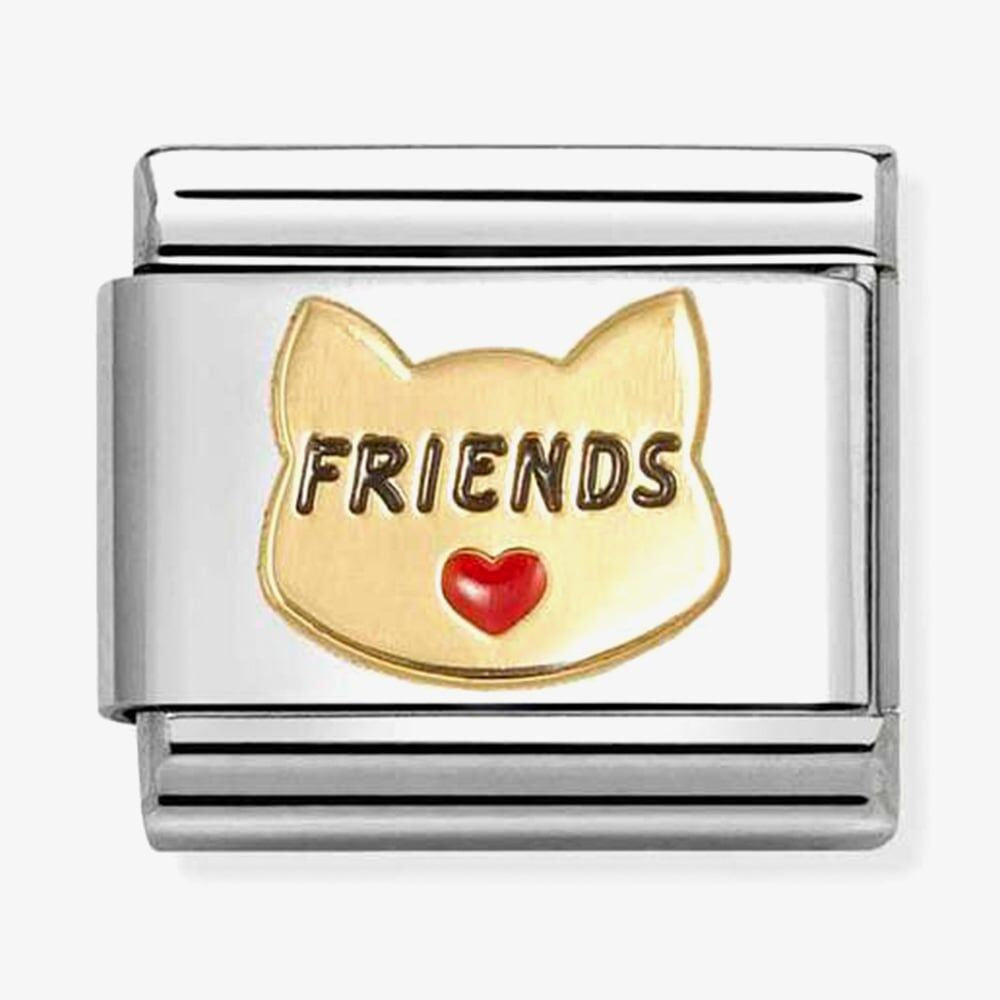 Classic Gold Cat Friends Charm