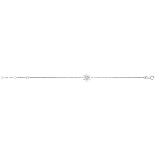 SILVER CZ SNOWFLAKE BRACELET
