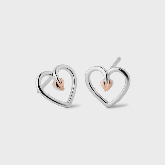 Tree of Life® Silver Heart Stud Earrings