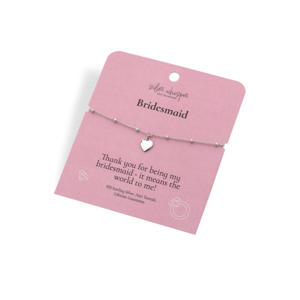 Silver Whipser Bridesmaid Bracelet