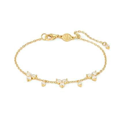 LIFE BOUQUET gold bracelet in 925 sterling silver and cubic zirconia