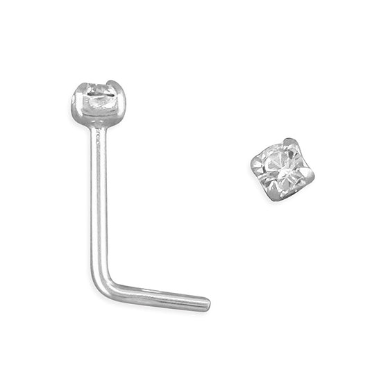 CZ Sterling Silver Nose Stud