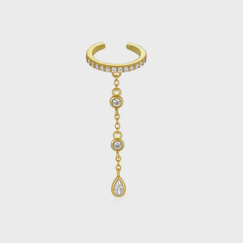 Drop Ear Cuff Gold