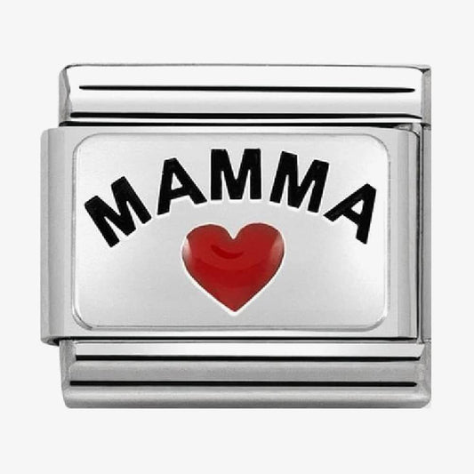 Classic Silver 'Mamma' Heart Charm