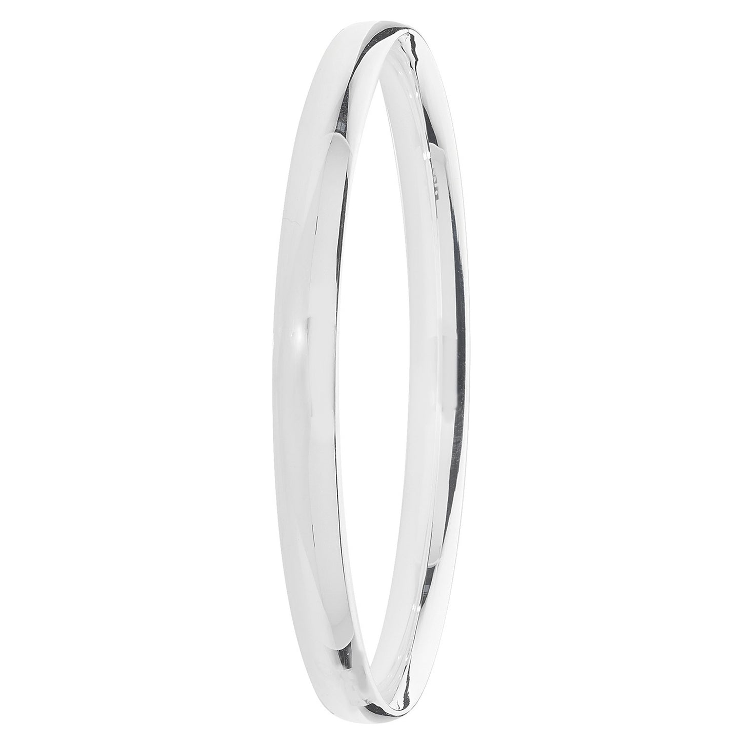 SILVER LADIES' ROUND PLAIN BANGLE