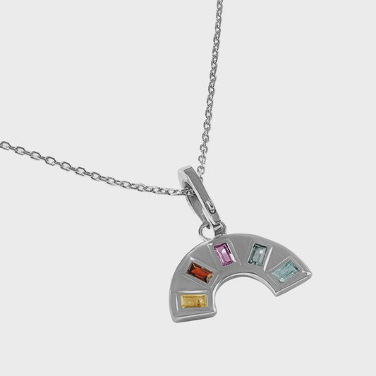 Rainbow Pendant Silver