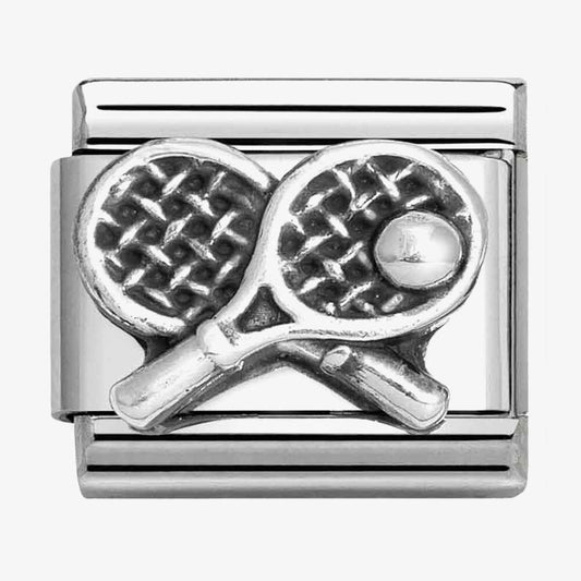 Classic Silver Tennis Racket Charm