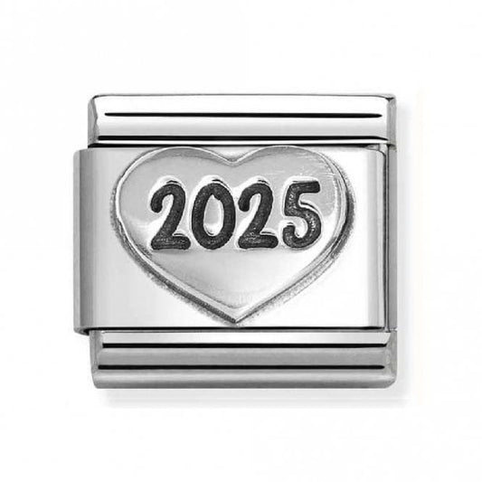 Classic Silver 2025 Heart Charm