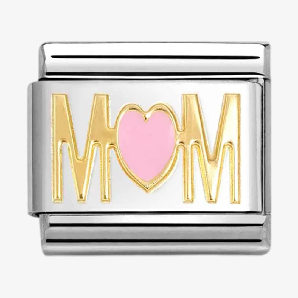 CLASSIC Mom With Pink Enamel Charm