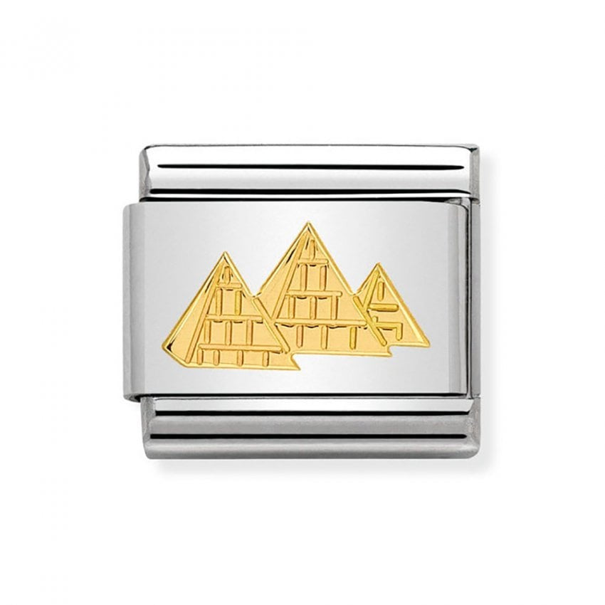 COMPOSABLE CLASSIC COUNTRY SYMBOLS in stainless steel with bonded yellow gold (24_Pyramids)