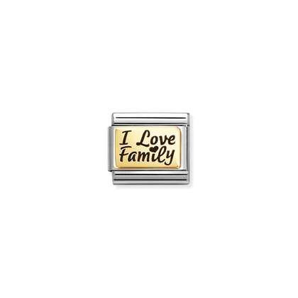 Classic I Love Family Gold Link