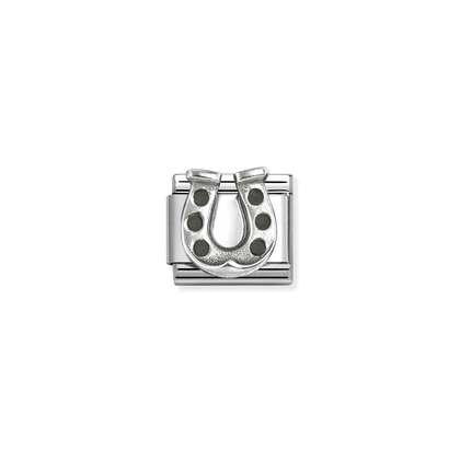 Composable Classic Horse Shoe Oxidised Silvershine