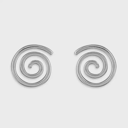 Plain spiral stud Earrings