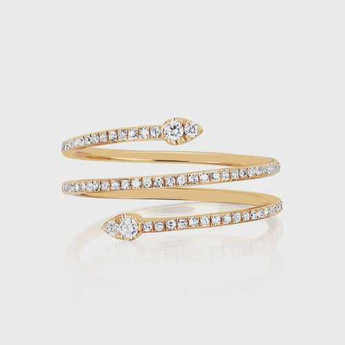 Teardrop Twist Ring Gold