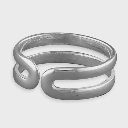 Double Plain Band Toe ring