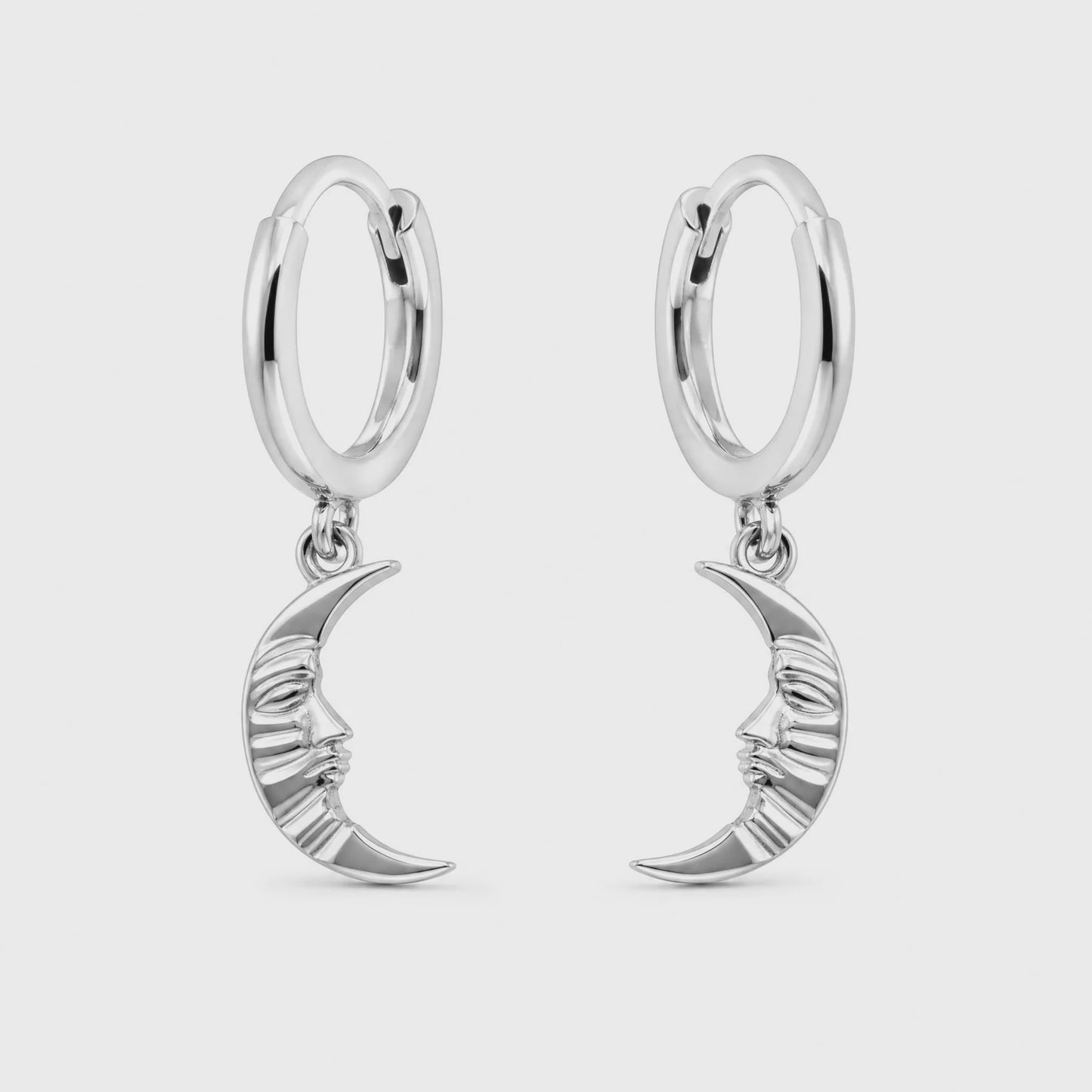 Silver Crescent Moon Huggies