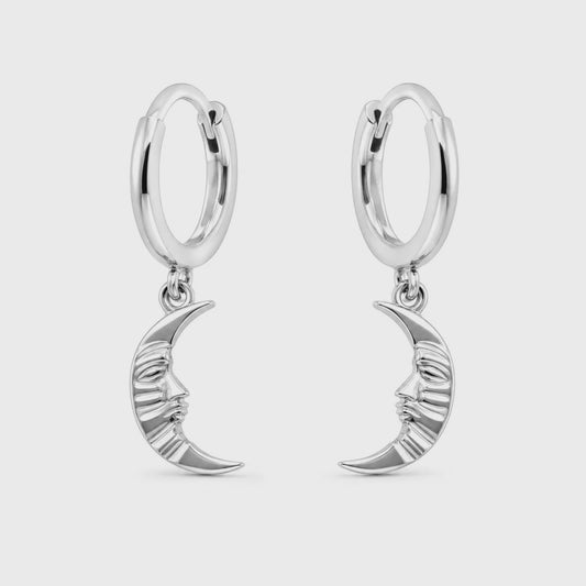 Silver Crescent Moon Huggies
