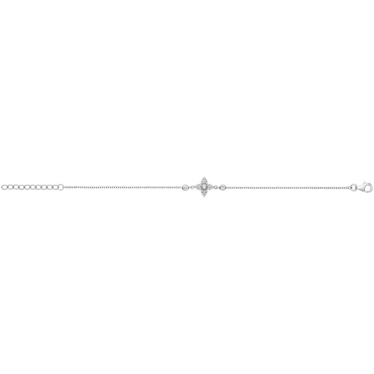 SILVER LADIES' FINE CZ BRACELET
