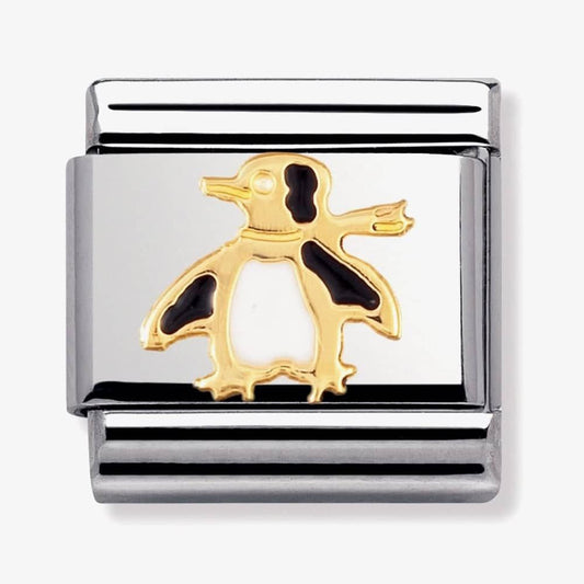 Classic Gold & Enamel Penguin Charm