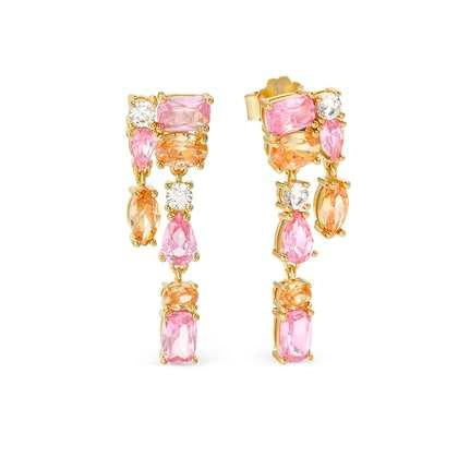 COLOUR WAVE Aurora Edition earrings in 925 sterling silver and cubic zirconia