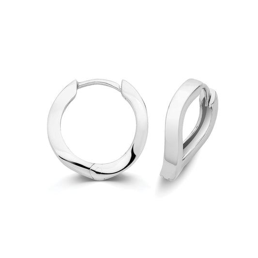 SILVER RHODIUM PLATED TWISTED CLICKERS