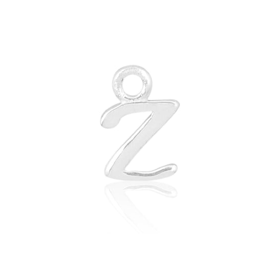 Initial Alphabet Charm, Z, 925 Sterling Silver.