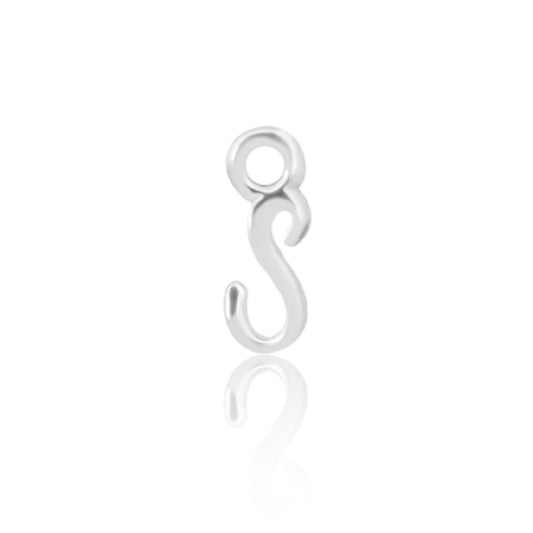Initial Alphabet Charm, S, 925 Sterling Silver.