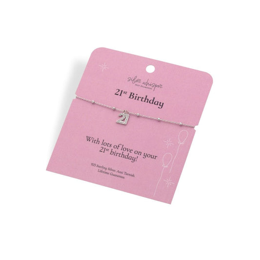 Silver Whisper 21st Birthday Bracelet