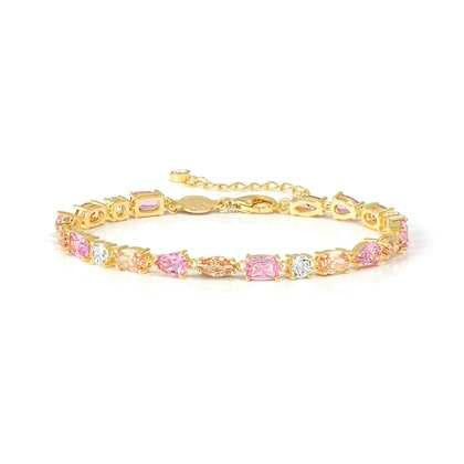 COLOUR WAVE Aurora Edition bracelet  sterling silver & pink cubic zirconia