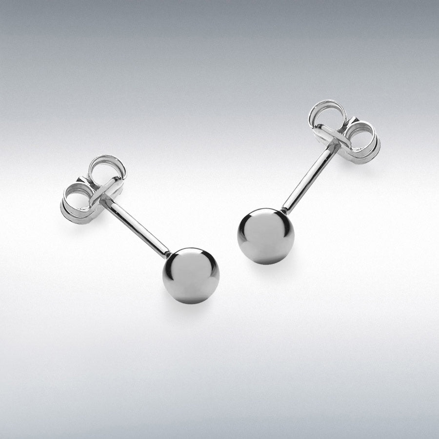 STERLING SILVER 6MM POLISHED BALL STUD EARRINGS