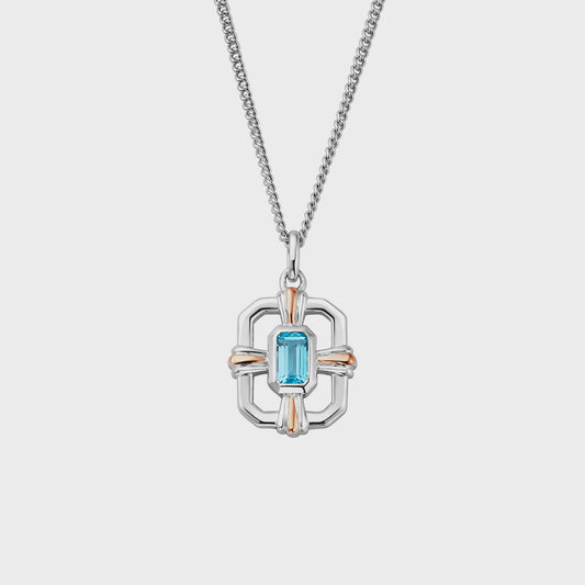 Enchanted Gateways Silver and Swiss Blue Topaz Pendant