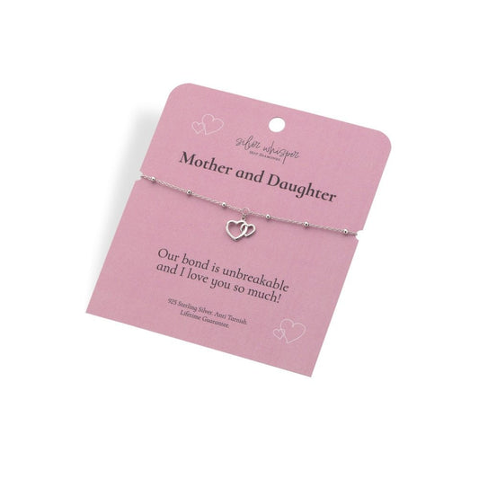 Silver Whsiper Mother & Daughter Bracelet